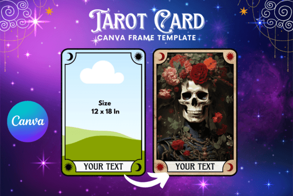 Download Tarot Card Canva Frame Editable Template - Frame Collection
