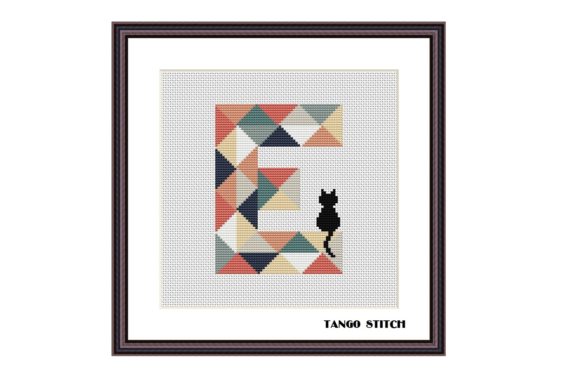 Download Letter E Typography Cross Stitch Pattern - Letter Collection