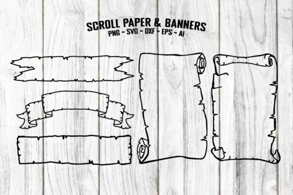 Download Vintage Scroll Paper, Scroll Banner SVG - Vintage Collection