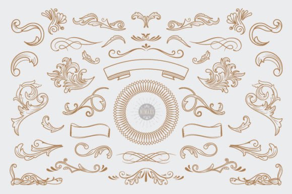 Download Vintage Flourish Ornaments Frame - Vintage Collection