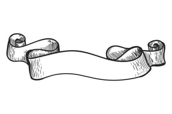 Download Engraved Scroll. Vintage Banner Drawing. - Vintage Collection