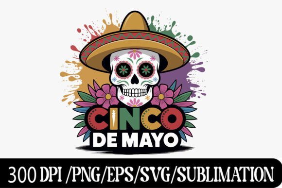 Download Colorful Mexican Fiesta Skull Design, - Premium Resources