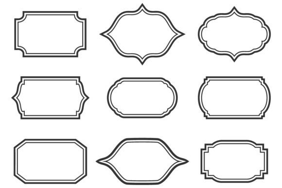 Download Vector Vintage Empty Frame Labels - Vintage Collection